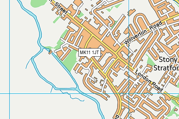 MK11 1JT map - OS VectorMap District (Ordnance Survey)