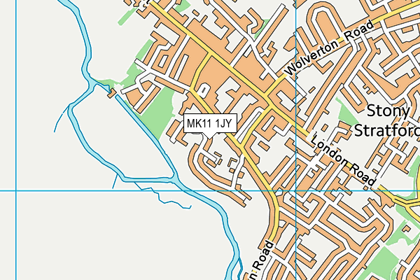 MK11 1JY map - OS VectorMap District (Ordnance Survey)