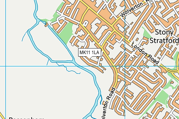 MK11 1LA map - OS VectorMap District (Ordnance Survey)