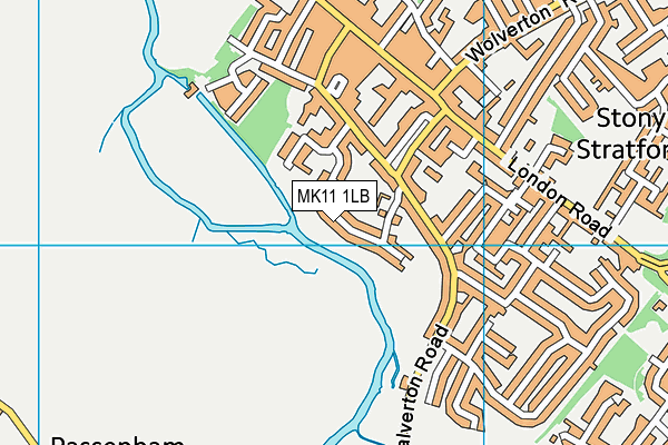 MK11 1LB map - OS VectorMap District (Ordnance Survey)