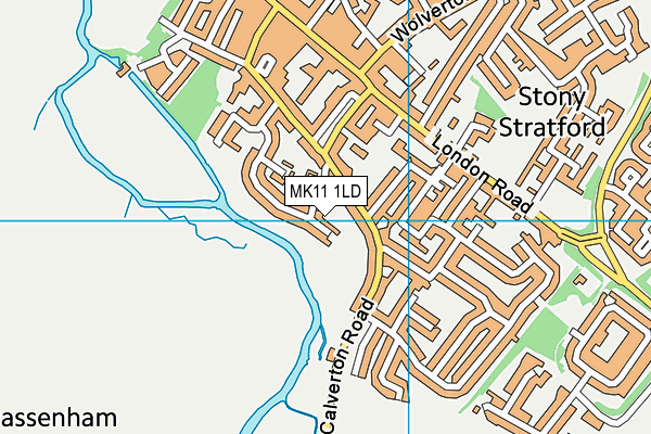 MK11 1LD map - OS VectorMap District (Ordnance Survey)