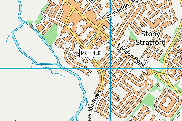 MK11 1LE map - OS VectorMap District (Ordnance Survey)