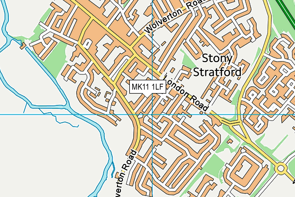 MK11 1LF map - OS VectorMap District (Ordnance Survey)