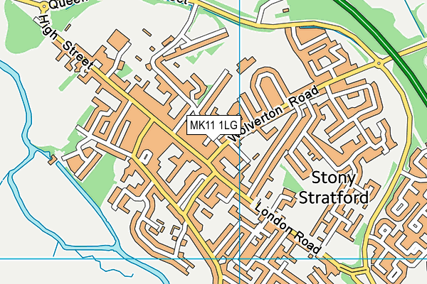 MK11 1LG map - OS VectorMap District (Ordnance Survey)