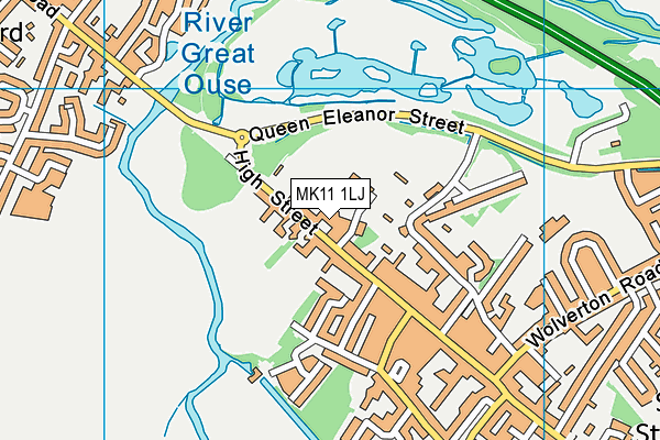 MK11 1LJ map - OS VectorMap District (Ordnance Survey)