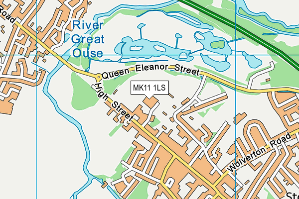 MK11 1LS map - OS VectorMap District (Ordnance Survey)