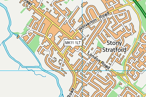 MK11 1LT map - OS VectorMap District (Ordnance Survey)