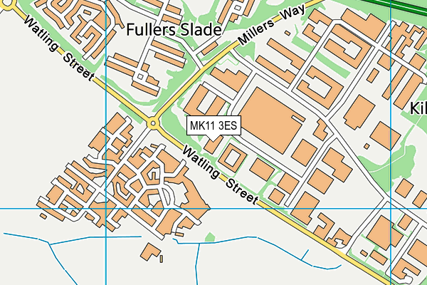 MK11 3ES map - OS VectorMap District (Ordnance Survey)