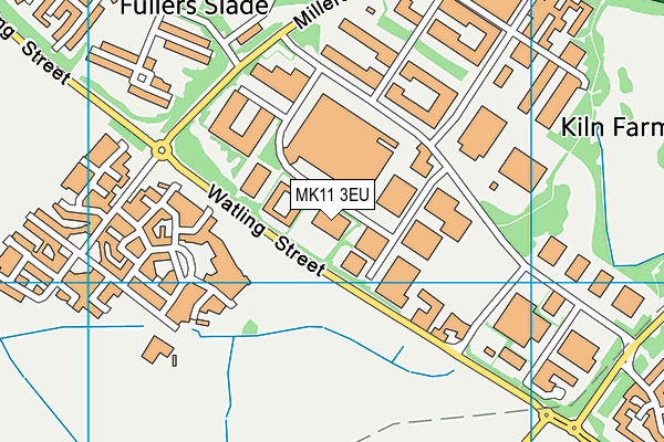 MK11 3EU map - OS VectorMap District (Ordnance Survey)