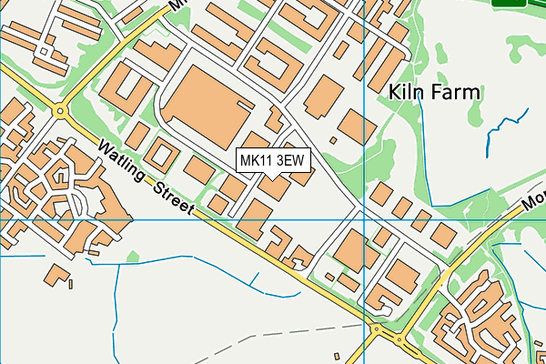 MK11 3EW map - OS VectorMap District (Ordnance Survey)