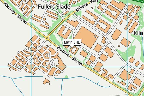 MK11 3HL map - OS VectorMap District (Ordnance Survey)