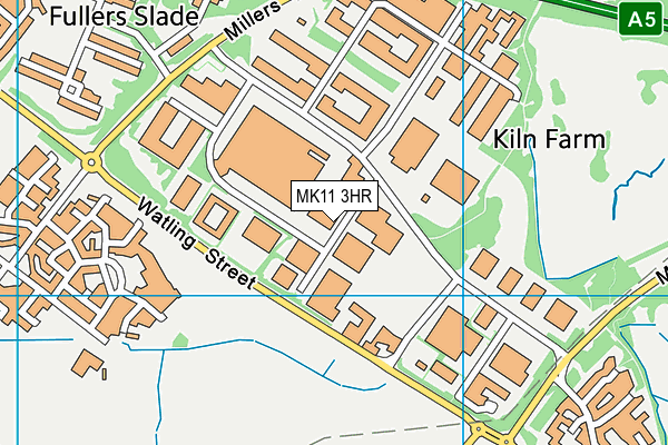 MK11 3HR map - OS VectorMap District (Ordnance Survey)