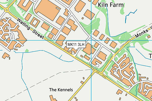 MK11 3LH map - OS VectorMap District (Ordnance Survey)