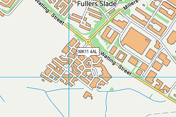 MK11 4AL map - OS VectorMap District (Ordnance Survey)