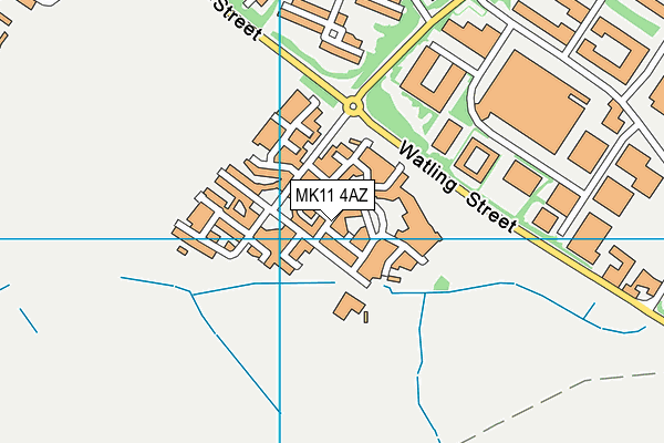 MK11 4AZ map - OS VectorMap District (Ordnance Survey)