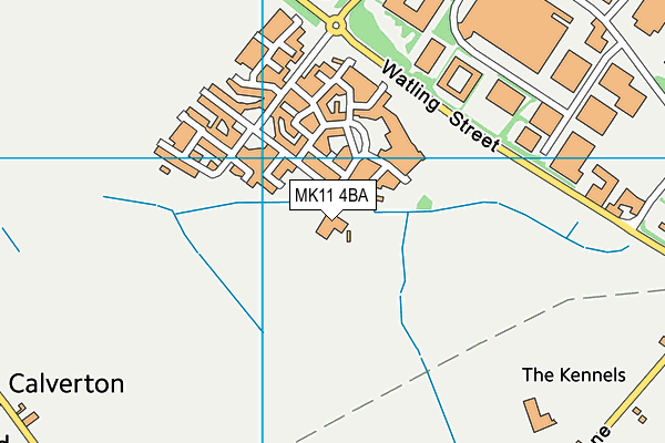 Fairfields Primary School map (MK11 4BA) - OS VectorMap District (Ordnance Survey)