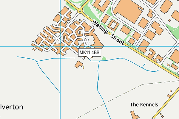 MK11 4BB map - OS VectorMap District (Ordnance Survey)