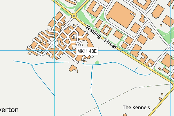 MK11 4BE map - OS VectorMap District (Ordnance Survey)
