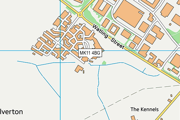 MK11 4BG map - OS VectorMap District (Ordnance Survey)