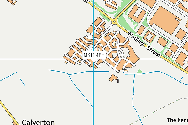 MK11 4FH map - OS VectorMap District (Ordnance Survey)