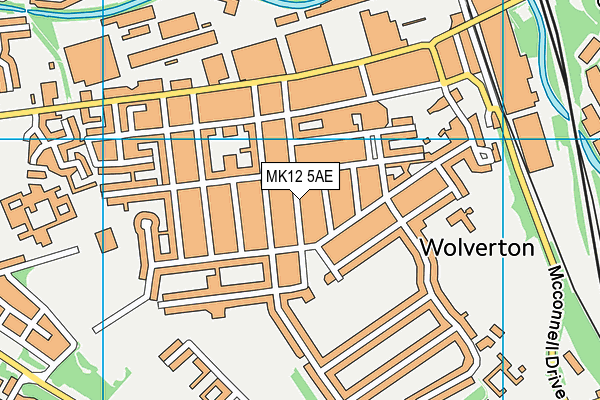 MK12 5AE map - OS VectorMap District (Ordnance Survey)