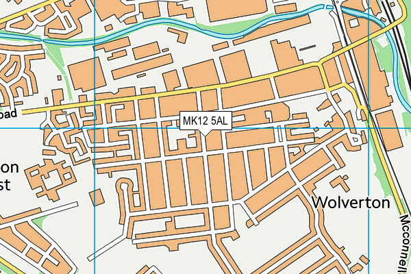 MK12 5AL map - OS VectorMap District (Ordnance Survey)