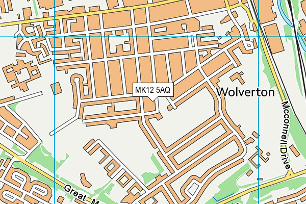 MK12 5AQ map - OS VectorMap District (Ordnance Survey)
