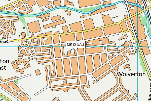 MK12 5AU map - OS VectorMap District (Ordnance Survey)