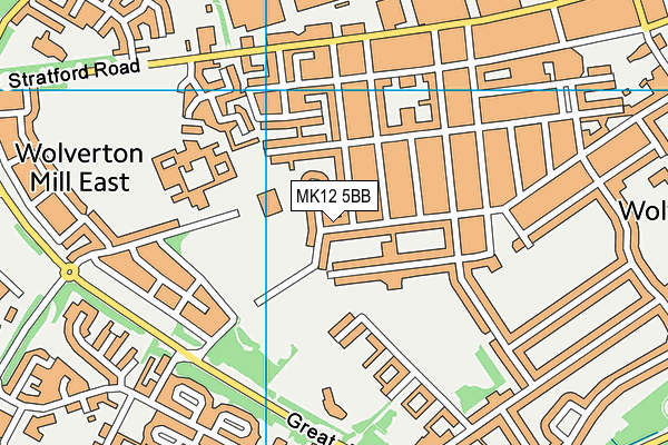 MK12 5BB map - OS VectorMap District (Ordnance Survey)