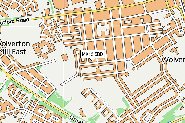 MK12 5BD map - OS VectorMap District (Ordnance Survey)