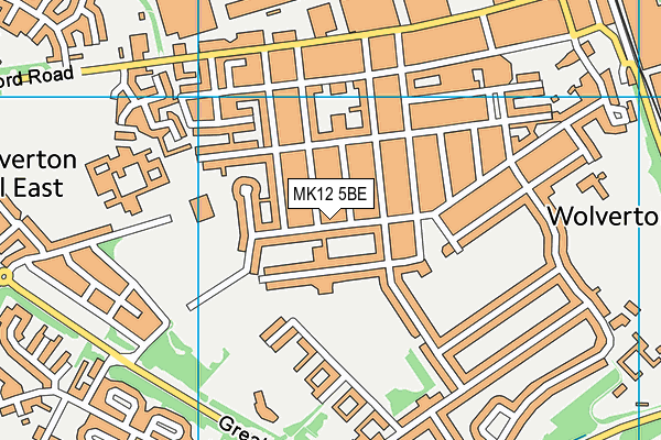 MK12 5BE map - OS VectorMap District (Ordnance Survey)