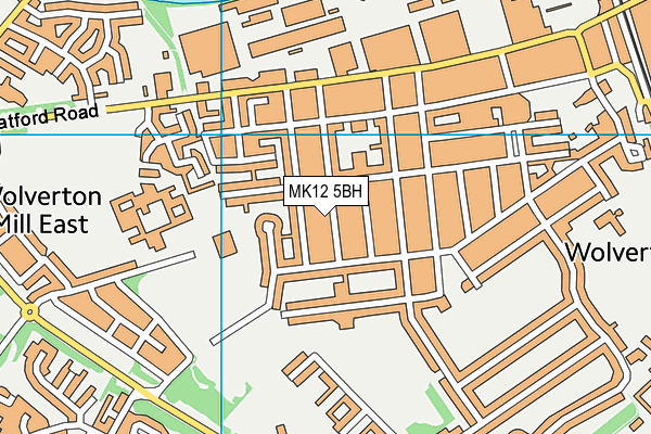 MK12 5BH map - OS VectorMap District (Ordnance Survey)