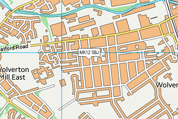 MK12 5BJ map - OS VectorMap District (Ordnance Survey)