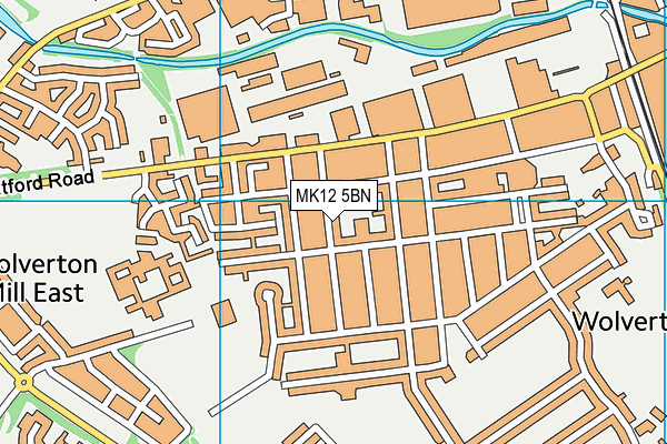 MK12 5BN map - OS VectorMap District (Ordnance Survey)