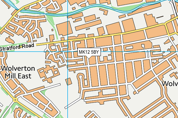 MK12 5BY map - OS VectorMap District (Ordnance Survey)