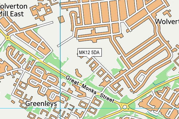 MK12 5DA map - OS VectorMap District (Ordnance Survey)