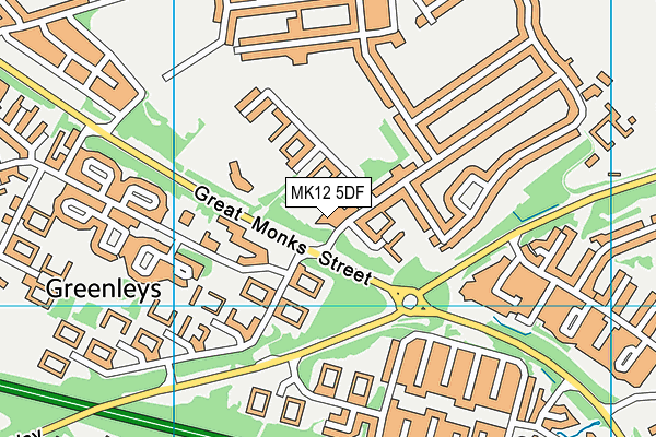 MK12 5DF map - OS VectorMap District (Ordnance Survey)