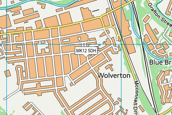 MK12 5DH map - OS VectorMap District (Ordnance Survey)