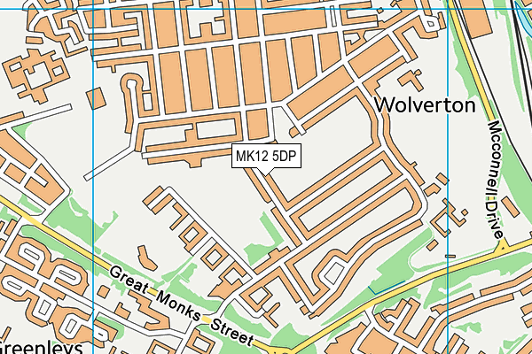 MK12 5DP map - OS VectorMap District (Ordnance Survey)