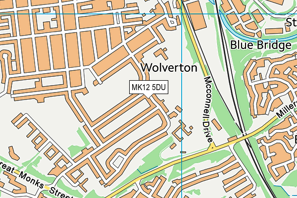 MK12 5DU map - OS VectorMap District (Ordnance Survey)