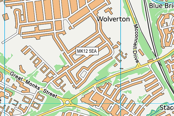 MK12 5EA map - OS VectorMap District (Ordnance Survey)