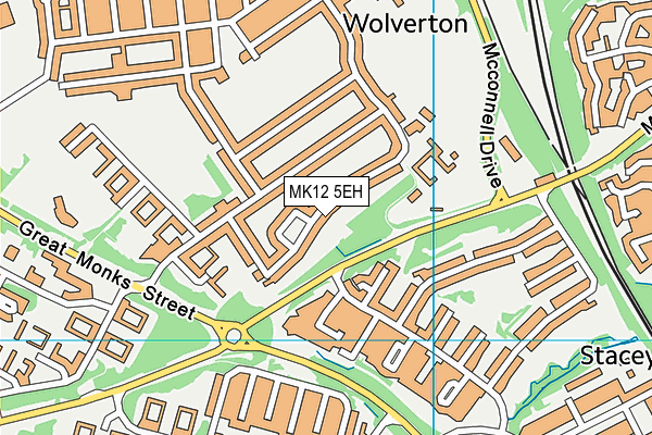 MK12 5EH map - OS VectorMap District (Ordnance Survey)