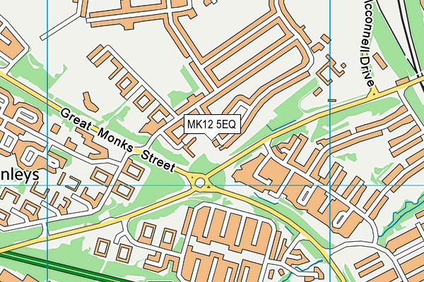 MK12 5EQ map - OS VectorMap District (Ordnance Survey)