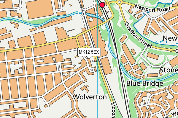 MK12 5EX map - OS VectorMap District (Ordnance Survey)