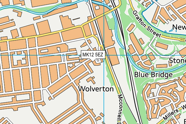 MK12 5EZ map - OS VectorMap District (Ordnance Survey)