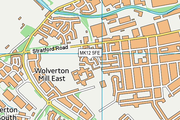 MK12 5FE map - OS VectorMap District (Ordnance Survey)