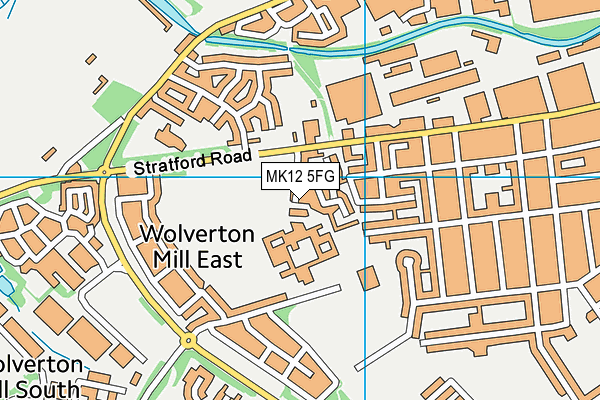 MK12 5FG map - OS VectorMap District (Ordnance Survey)