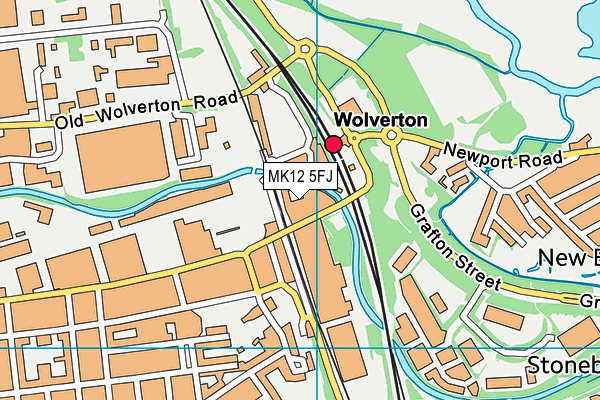 MK12 5FJ map - OS VectorMap District (Ordnance Survey)