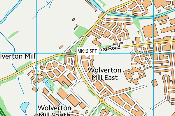 MK12 5FT map - OS VectorMap District (Ordnance Survey)