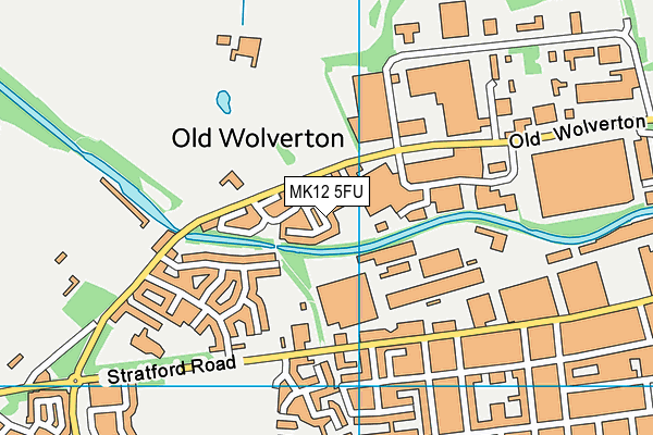 MK12 5FU map - OS VectorMap District (Ordnance Survey)